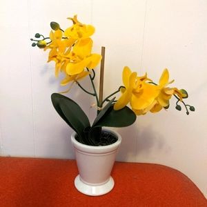Faux Yellow Orchid